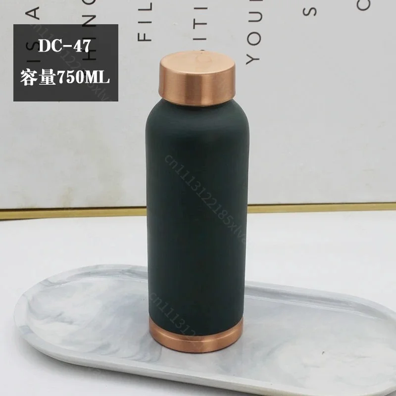 DC‑37 750ml Handmade Pure Copper Water Bottle Traditional Metal Canteen Vessel For Yoga Outdoor Sports Use