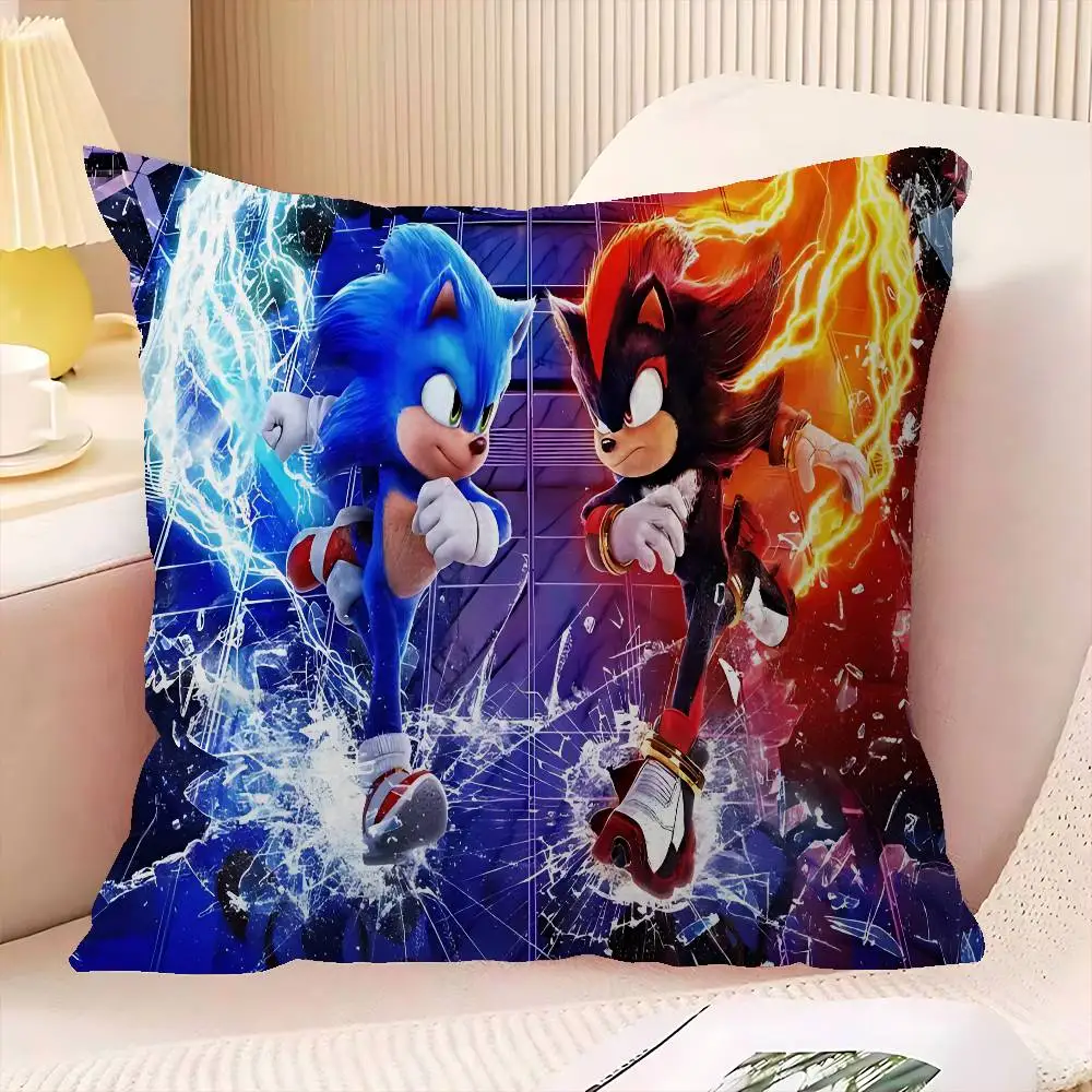 Cartoon S-Sonics Pillow Anime Pillow Sofa Bed Head Pillow Cover Cushion Cover 45x45 cm Fashion - view 6