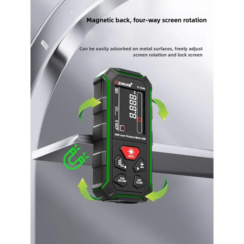 

Black FridayZHOUCE ZC-SG60 Bidirectional Rangefinder, Laser Ruler, Infrared Electronic Ruler Outdoor Handheld Green Light Distan