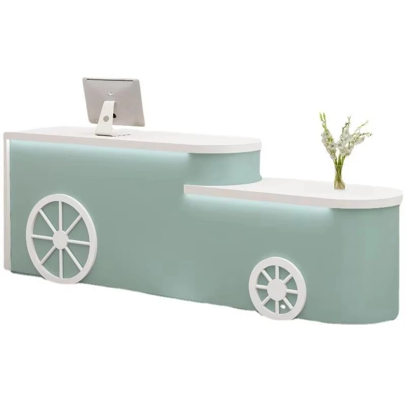 

&c Unique Design Car Shape Reception Desk High-End Kindergarten Front Desk Indoor Playground Diy Cashier Counter Reception Desk