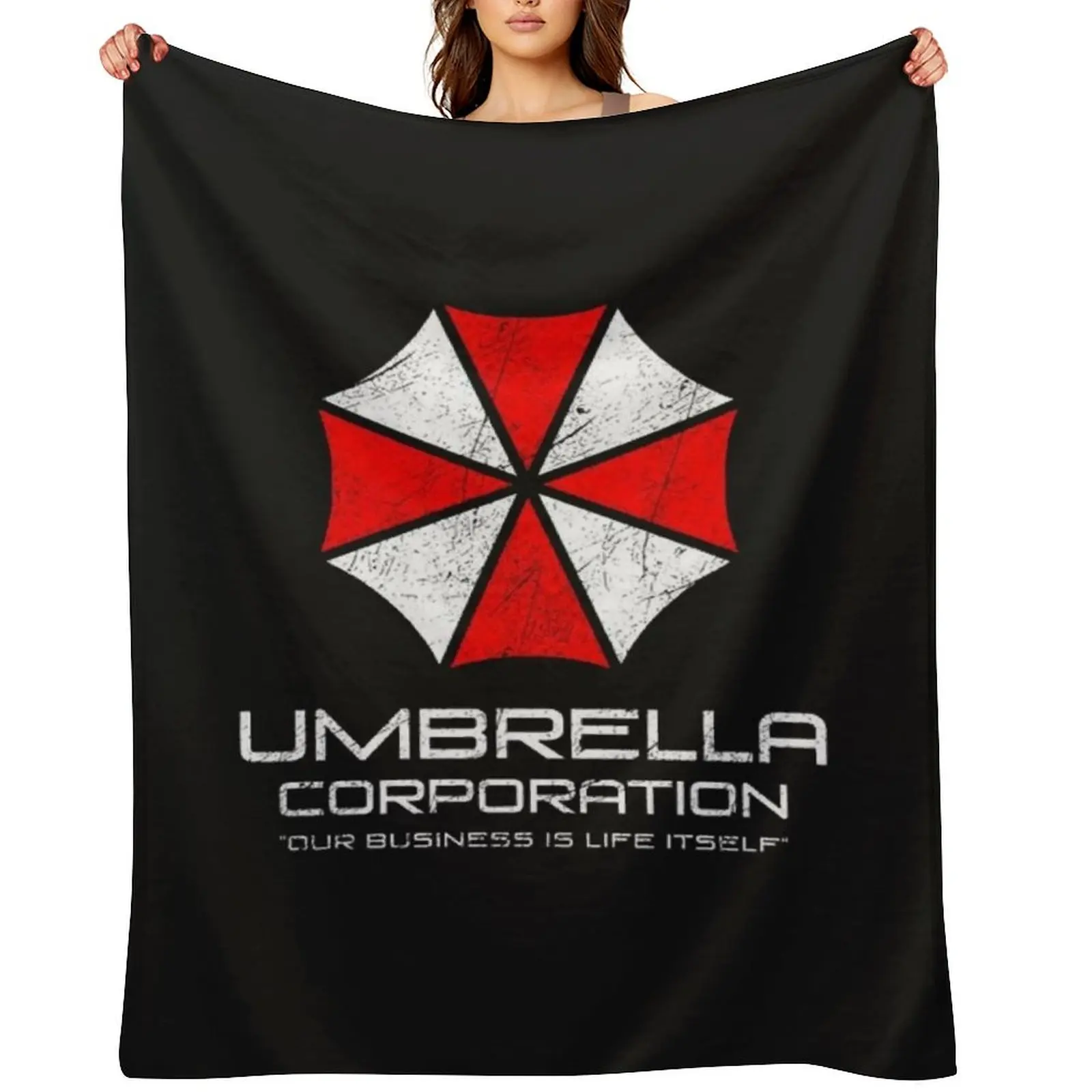 

Umbrella Corporation Throw Blanket Personalized Gift Soft Retros Summer Beddings Blankets