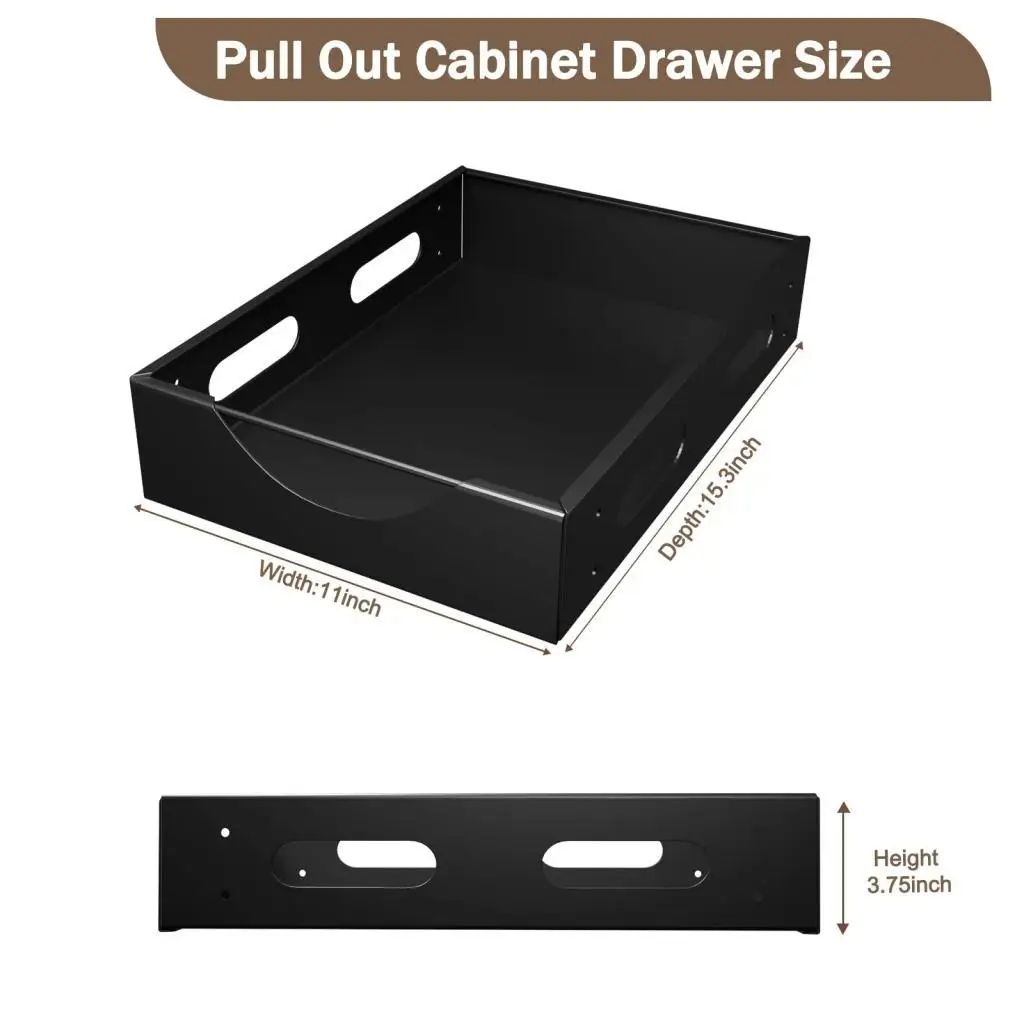 Pull Out Cabinet Drawer Pantry Organizer Multifunctional Stainless Steel Rack for Home Kitchen Cupboard