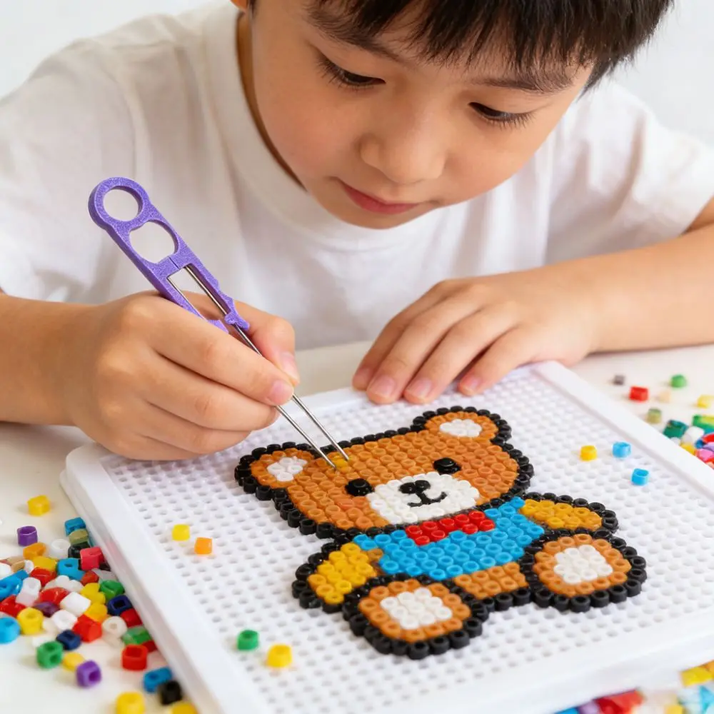 Pinça Multifuncional de Alta Qualidade para Miçangas Fusion Beans, Feita à Mão, Educacional, para Colagem e Artesanato