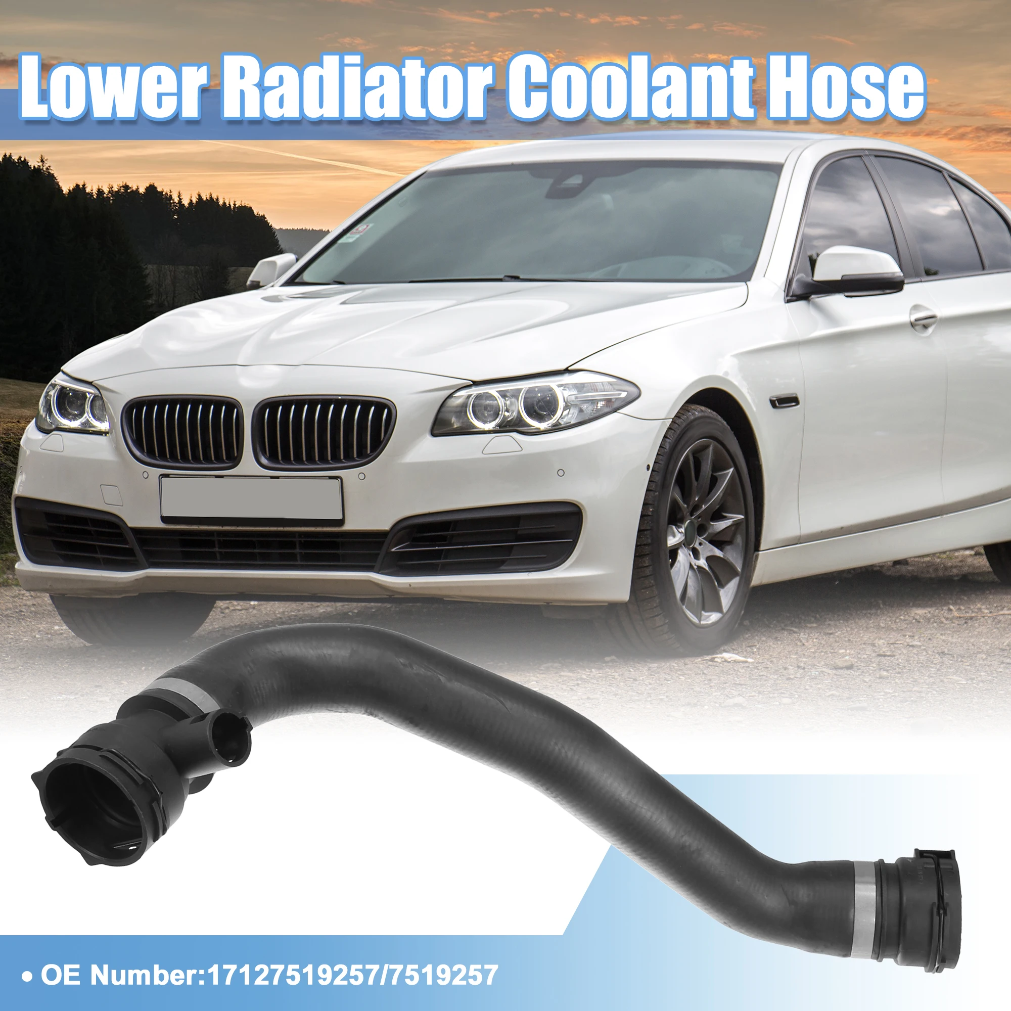 UXCELL Lower Radiator Coolant Hose No.17127519257/7519257 for BMW 525i Base 2.5L L6 - Gas 2004-2005 for BMW 530i Base 3.0L