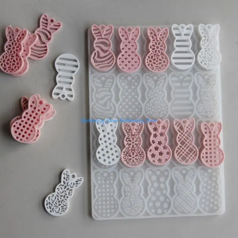 573b ملحق قالب السيليكون القوي العملي لحاملي شمعة الأرانب المحمولة للهدايا المصنوعة يدويًا واللكنة المنزلية #4