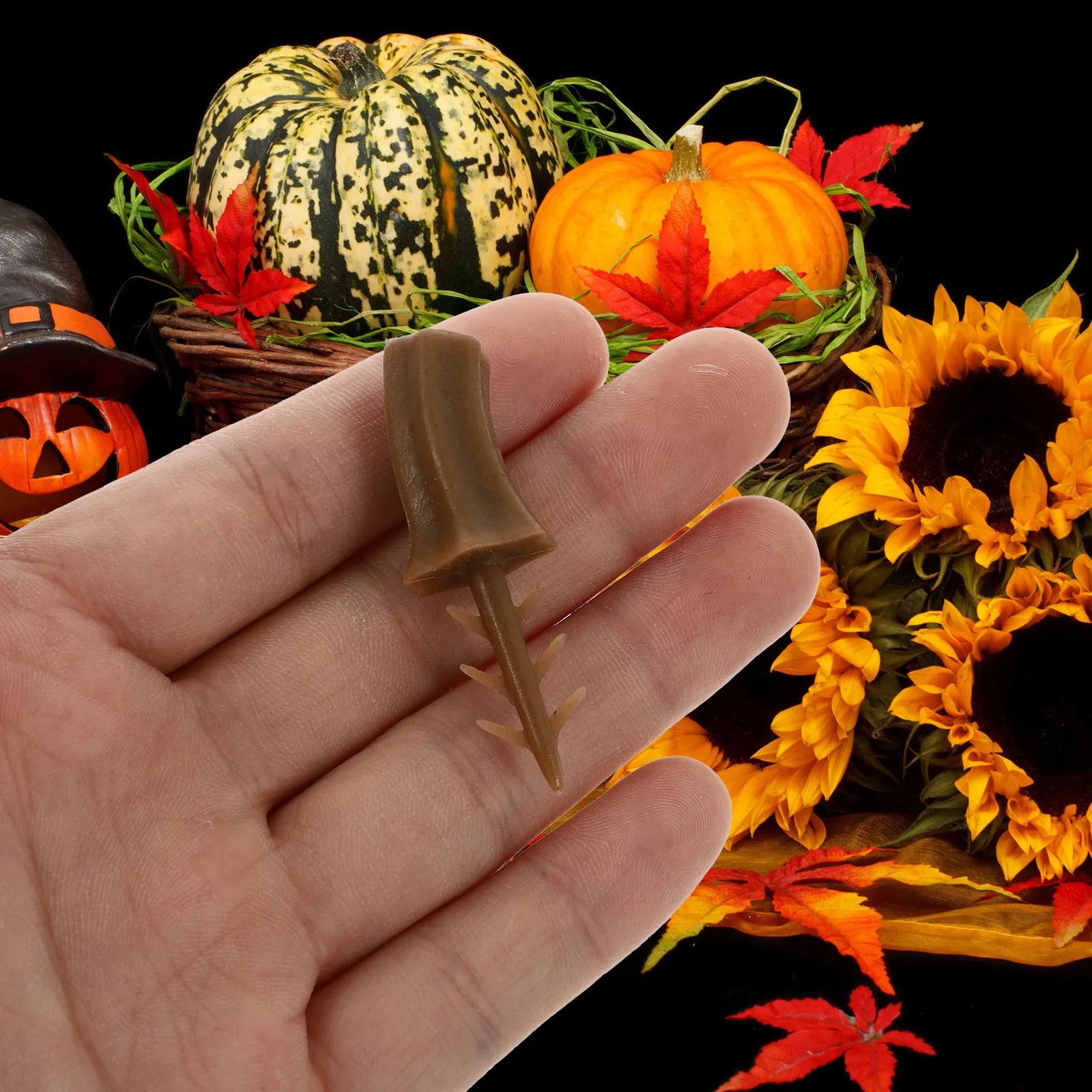 

100 Pcs Decorations Pumpkin Accessories Plastic Heads DIY Handle Thanksgiving Artificial Making Base Halloween Pumpkins Stalk