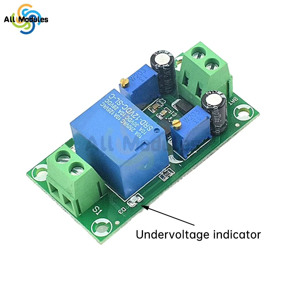 12V Battery Undervoltage Controller Battery Anti-Low Voltage Protection Plate Auto Load Voltage Recovery Disconnect Connection