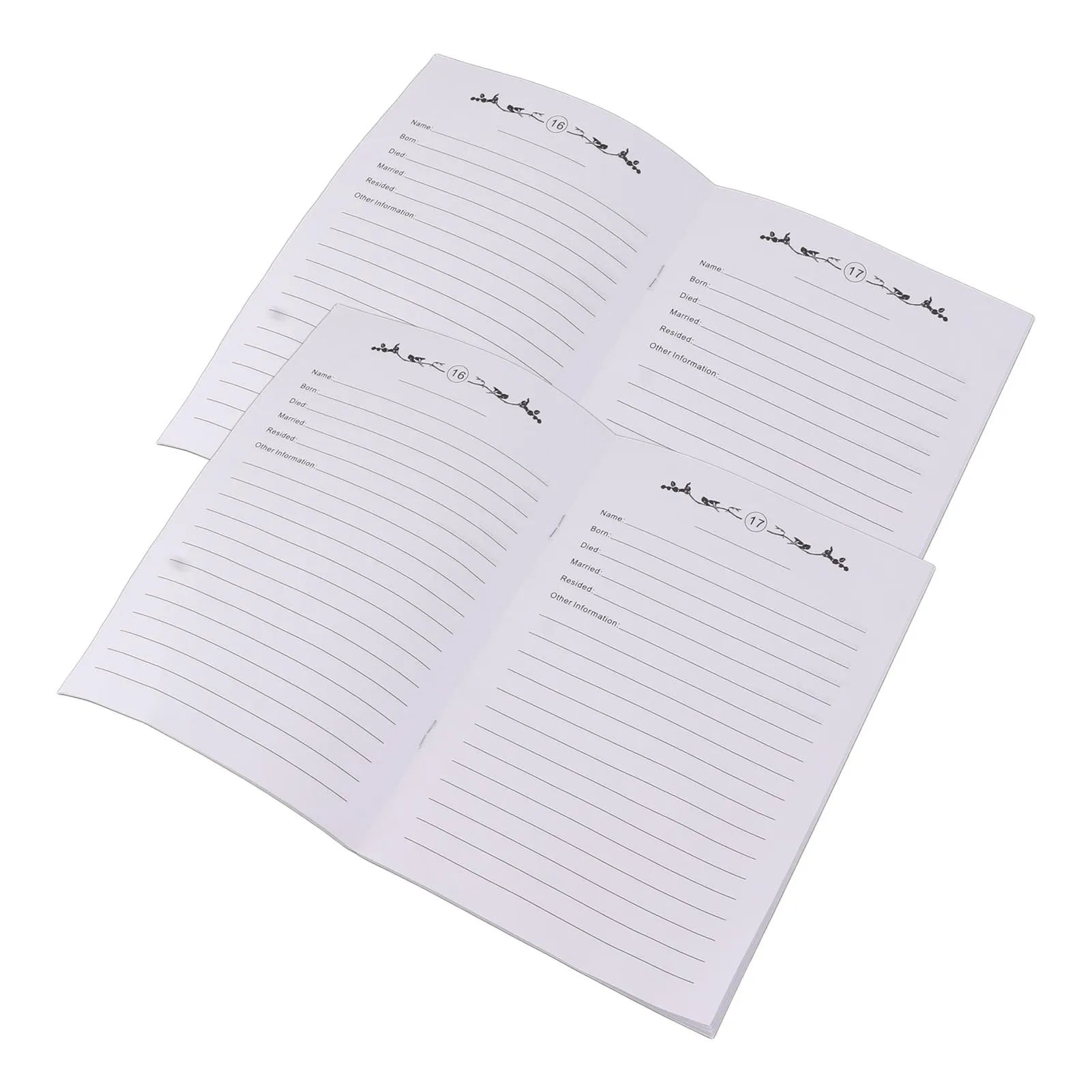 2Pcs Family Tree Notebook 16 Pages Double Sides Family History Record Book Workbook for Family Office Stationery
