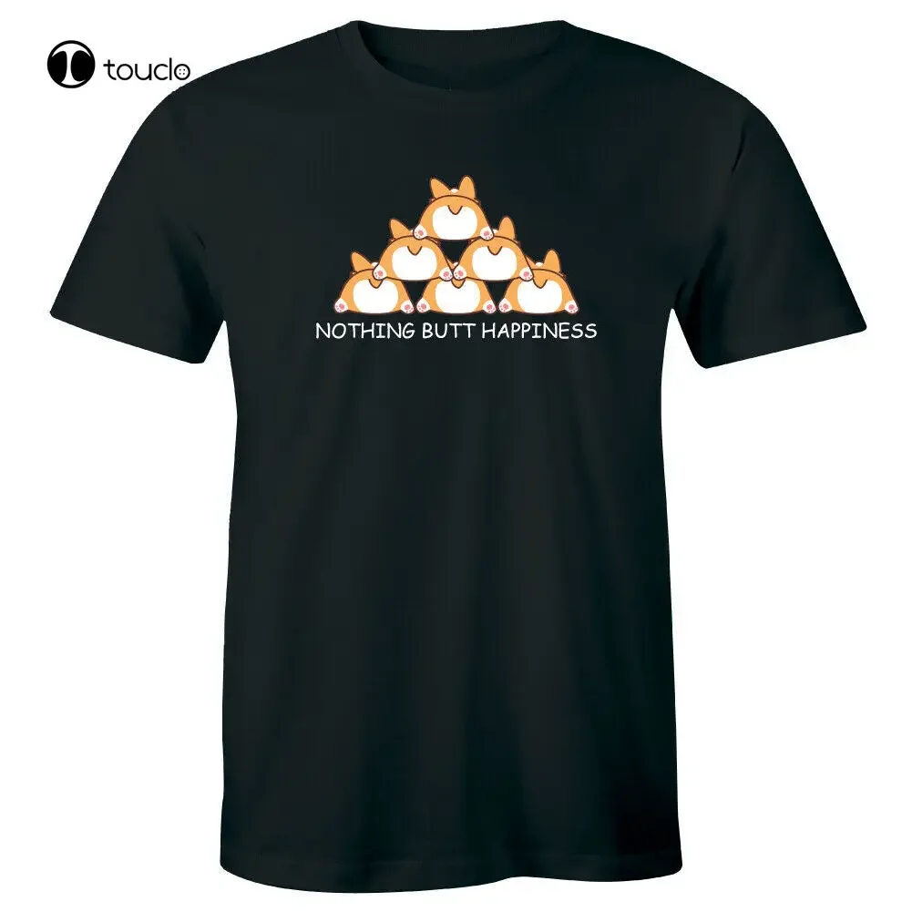 Nothing Butt Happiness Men'S T-Shirt Funny Corgi Dog Shirt Animal Lover Tee Shirt