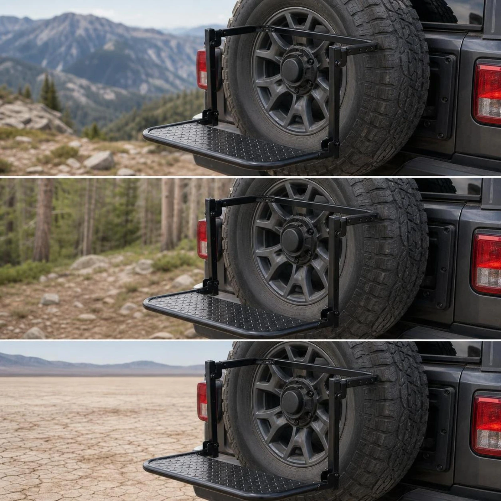 Spare Tire Step Ladder Sturdy Spare Tire Ladder Long-Lasting Secure for Overlanders, Roof Rack Access, Overlanding