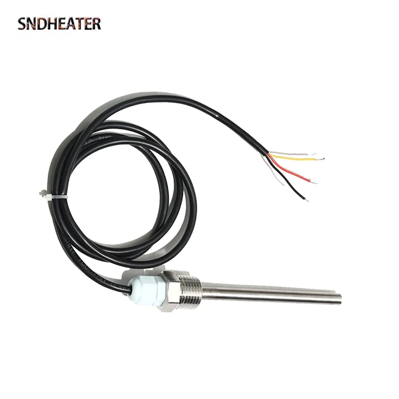 SNDHEATER NTC Temperature Sensor Thermocouple 10K G1/2" 20MM Thread 1M Wire Water Temperature Measuring Probe 30/50/100/150MM