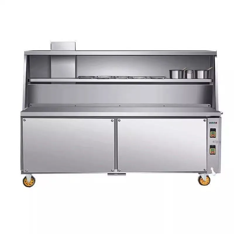 

Commercial double-layer flat-suction smokeless barbecue truck, purification machine