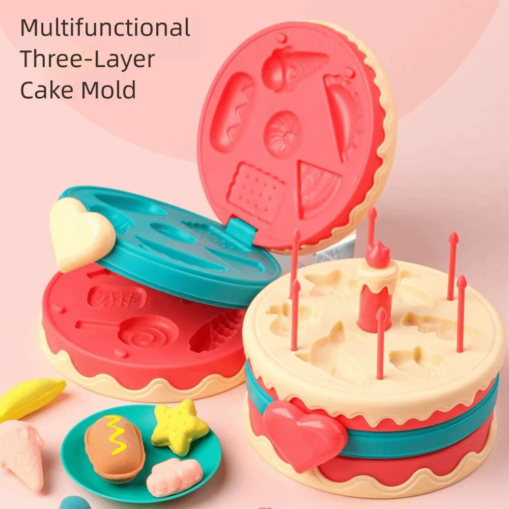 

Tea Time Playset Simulated Kitchen Playset Table Snack Pretend Cooking Kids Pretend Cooking Toy Interactive Montessori