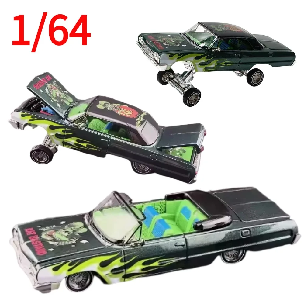 Fine Works Diecast 1:64 Scale Impala West Coast Lowrider Alloy Chevrolet Collectible Model Toys for Boys Gift