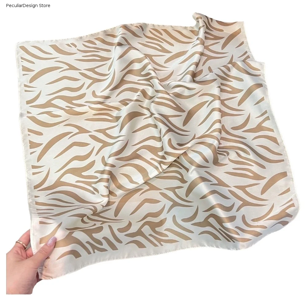 Versatile Breathable Square Scarf Lightweight Personalized Printed Silk Scarf Headband Sunscreen Women Shawl Outdoor