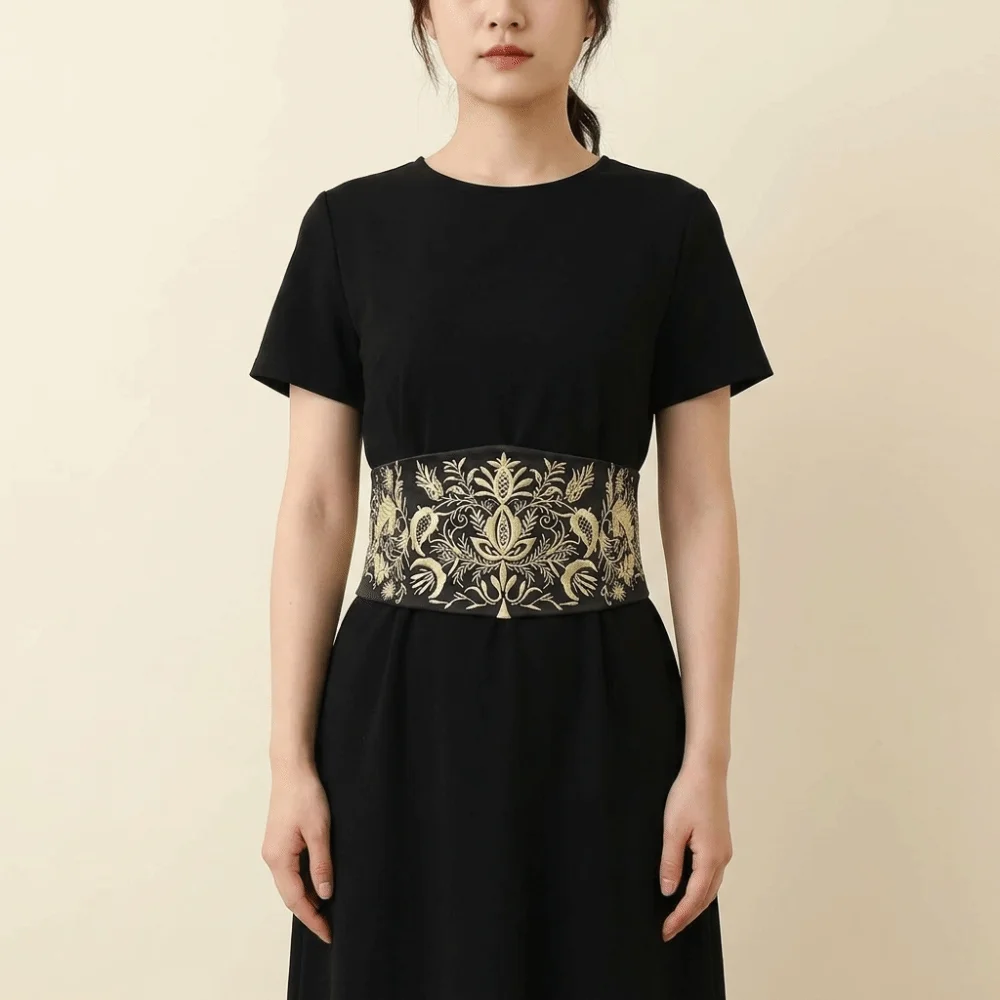 fashion-wide-style-embroidery-corset-soft-fabric-japanese-style-hanfu-waistband-traditional-jacquard-ethnic-girdle-culture-fan