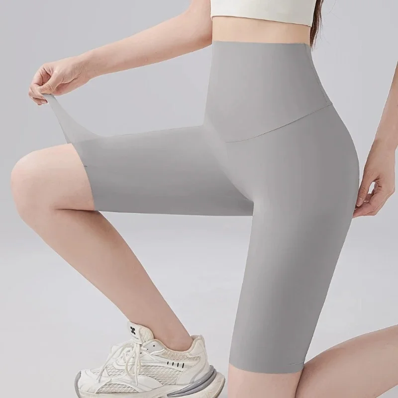 Ultra Thin Summer Safety Shorts Pants For Women Plus Size High Waist Elastic Under Skirt Ice Silk Seamless Boxershorts Underwear