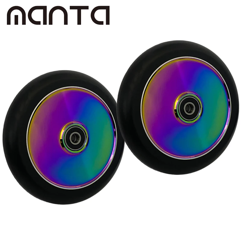 

120mm Kick Scooter Wheels 88A Rebound PU Aluminum Alloy Wheels Hollow Core For Stunt Scooe Wheels For Trottinette Roues 2pcs/Set