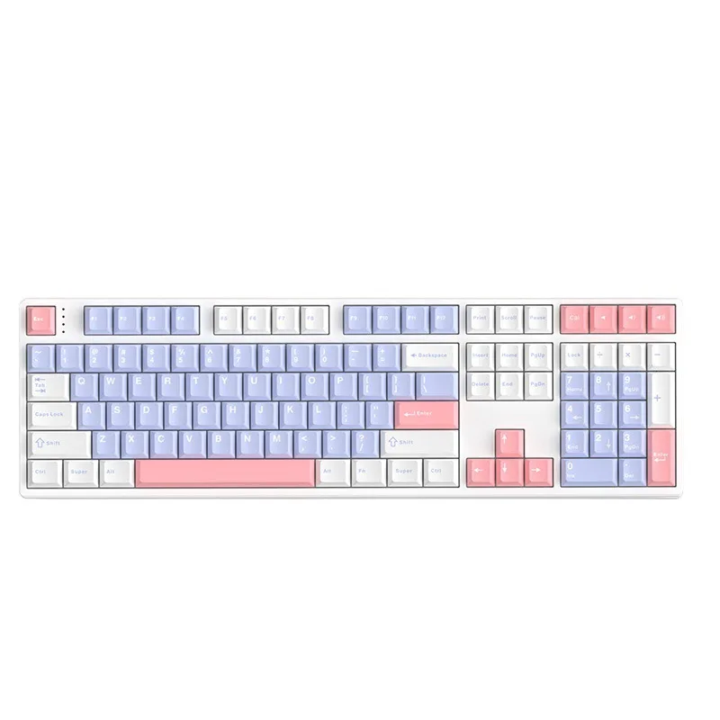 

108-Key mechanical keyboard, wireless, hyacinth game wired wireless three-mode keyboard, Qingying