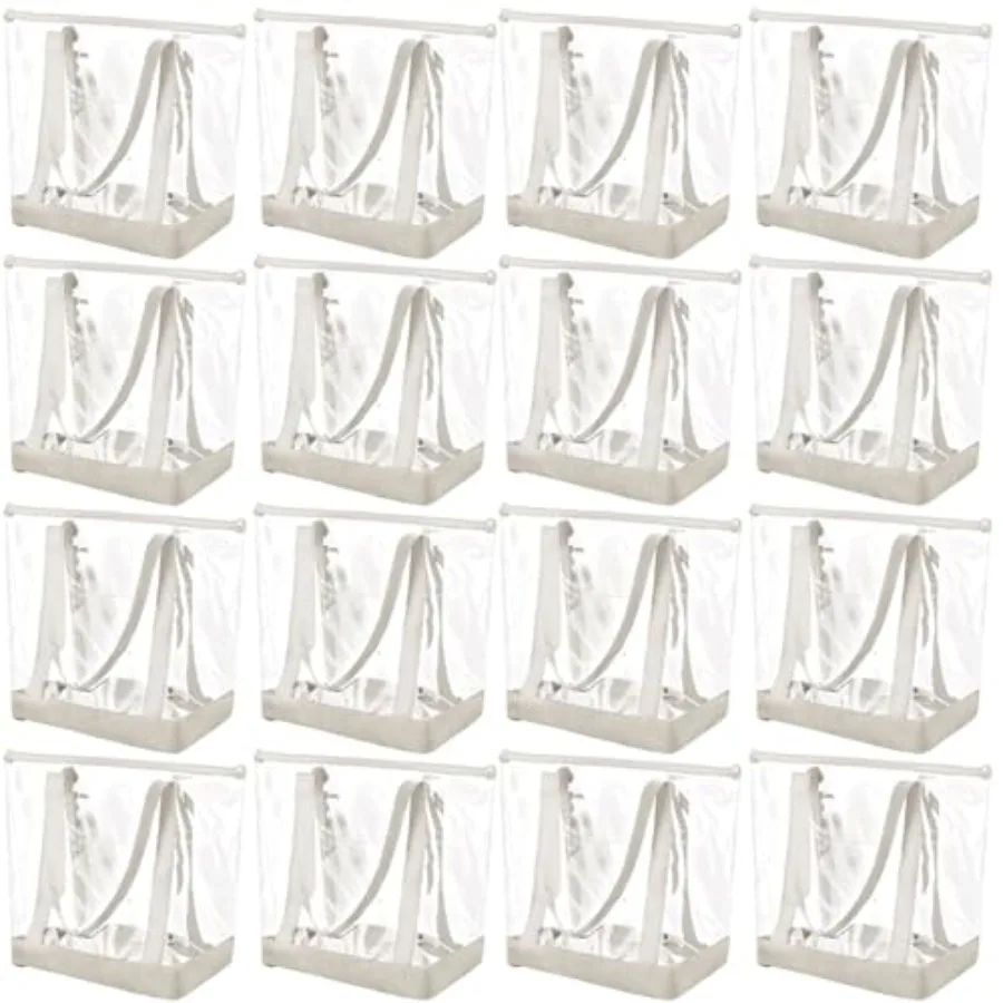 

Clear Tote Bags Bulk PVC Shoulder Handbag Security Approved See Through Bag with Zipper Closure for Work