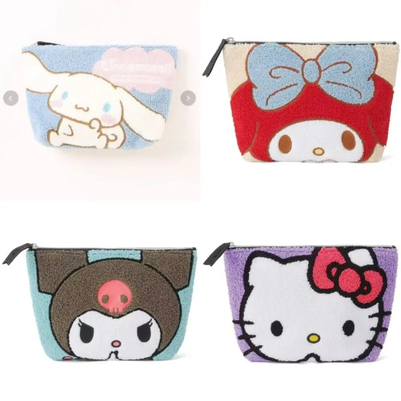 

Милая косметичка с вышивкой Hello Kitty, Куроми, Синаморолл, Мелоди, сумка для хранения канцелярских принадлежностей, подарок-игрушка Sanrio для девочек