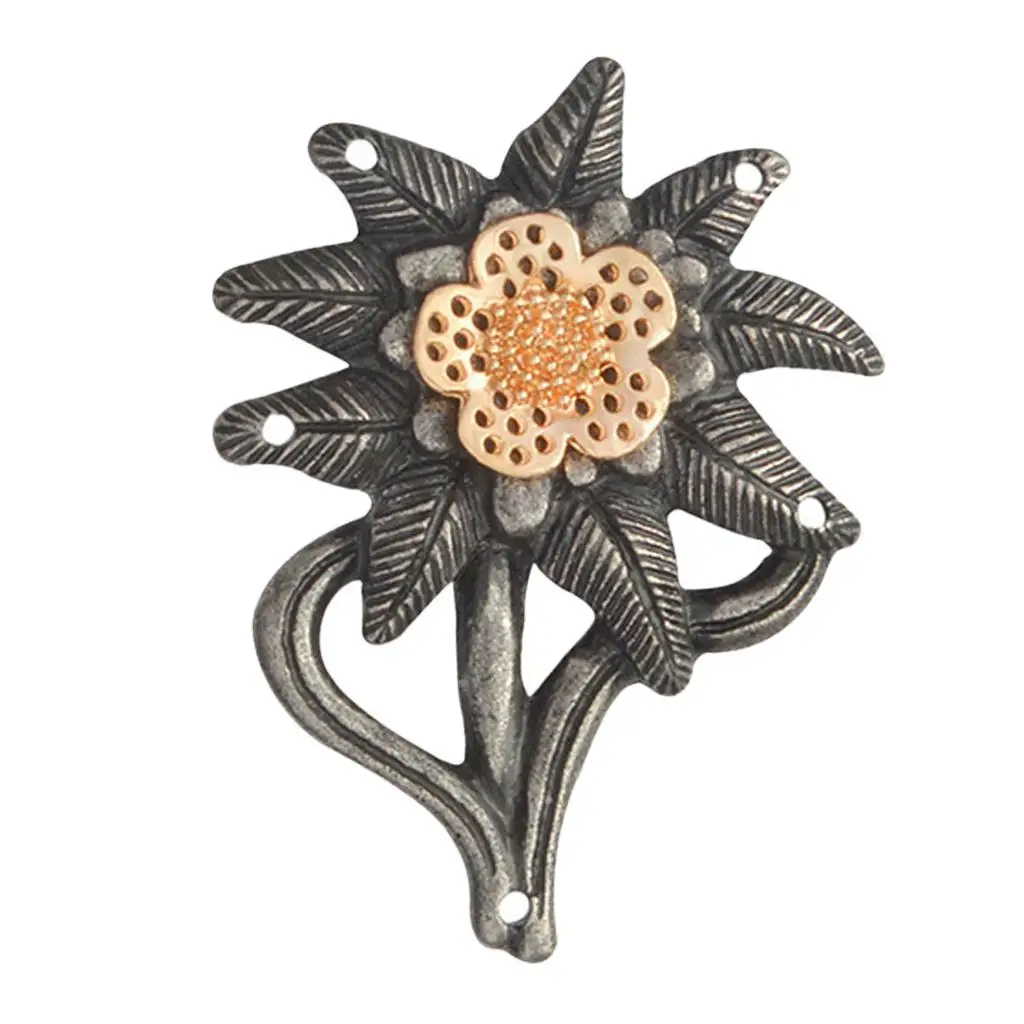 Women Men Edelweiss Flower Brooch Pins Badge Jewelry Ornament