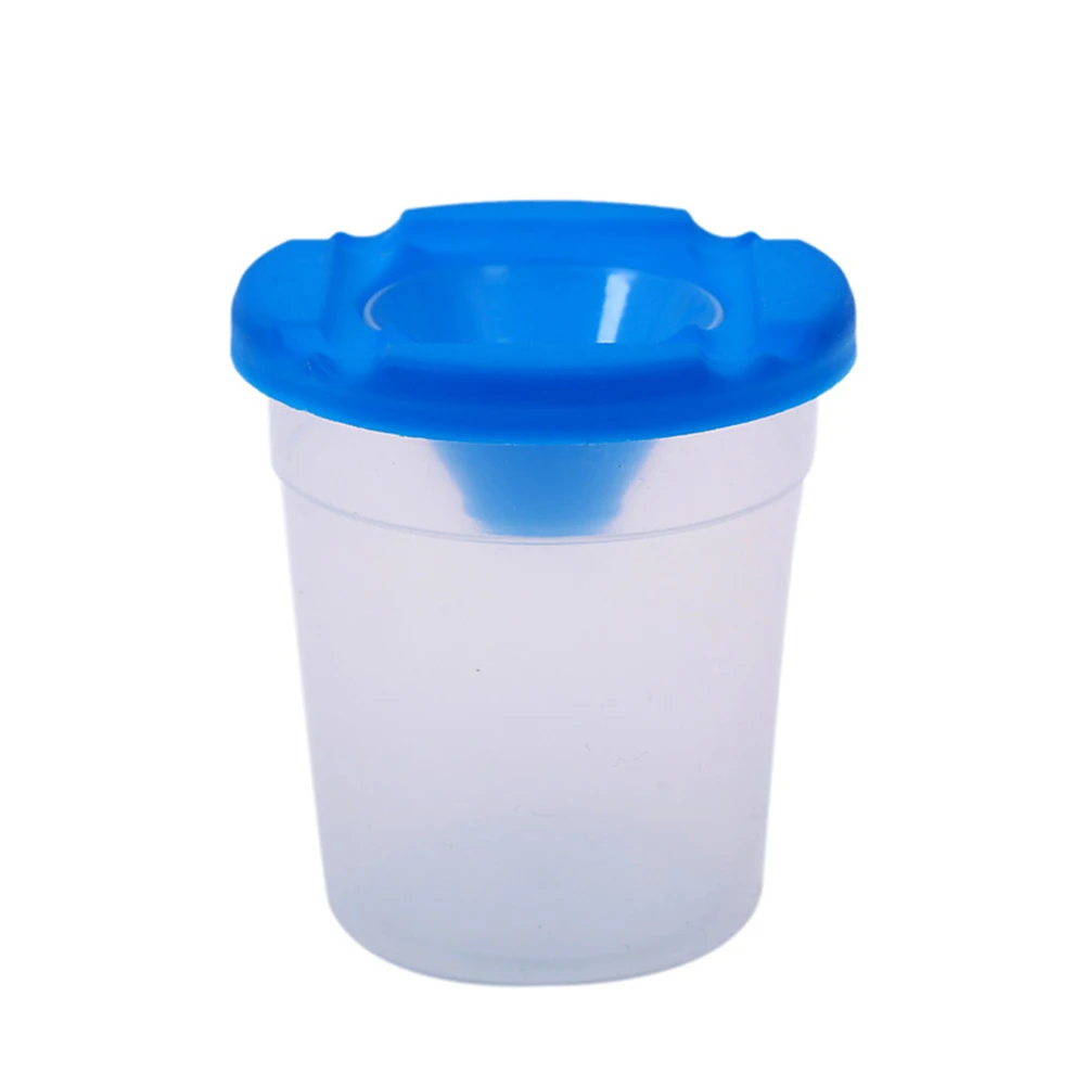 

10pcs Transparent Plastic Leakproof Spill-Proof Paint Cups with Colored Lids Assorted Colored for Painting(8*8.5cm Random Color)
