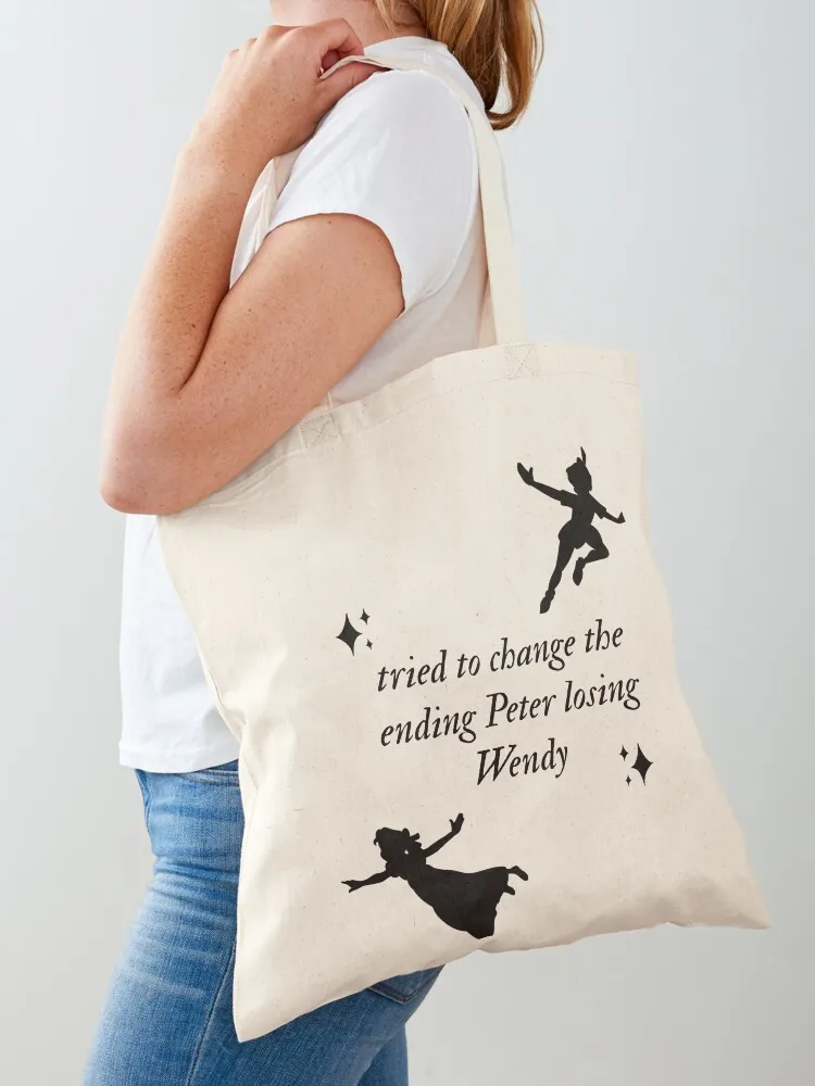 Peter Losing Wendy Tote Bag bag for beach Gift bags personalized tote bag Canvas Canvas Tote