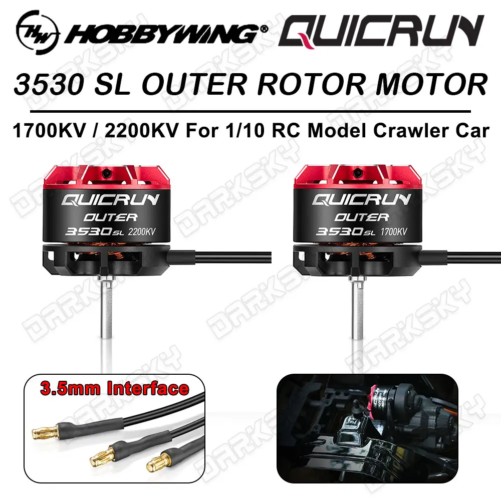 Hobbywing QUICRUN 3530 SL Outer Rotor Motor Brushless For 1/10 Electric RC Model Cars Crawler Accessories