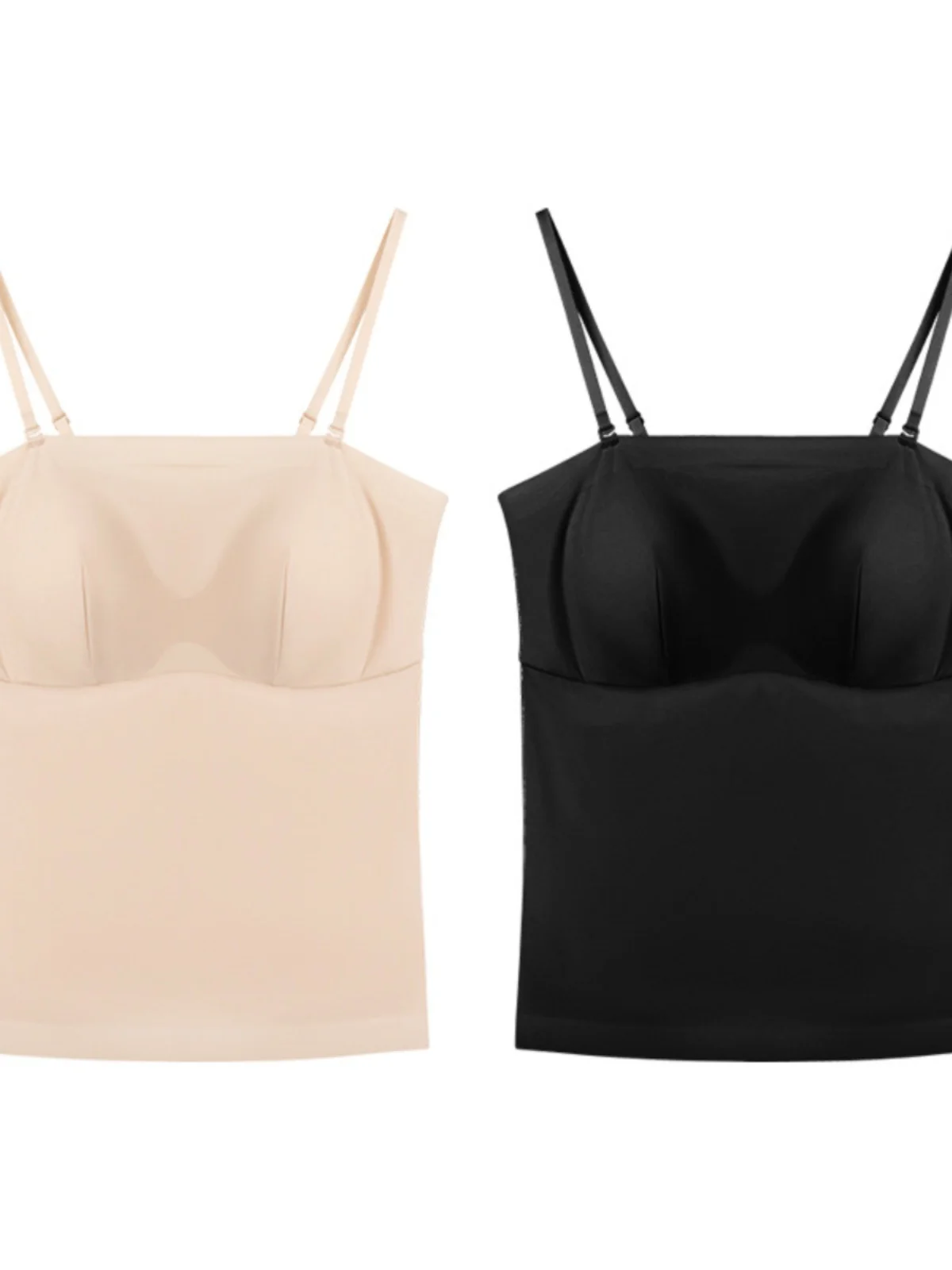 

Silk belt with built-in chest pad, one-piece backless camisole lingerie; mulberry silk slim-fitting, high-elasticity base