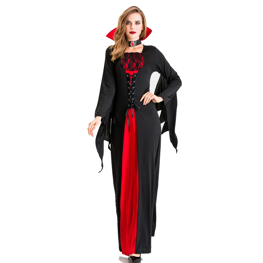 

Queen Long Dress Costume Halloween Performance Women's Devil Outfit Polyester Material Sinomdy Brand Winter 2019