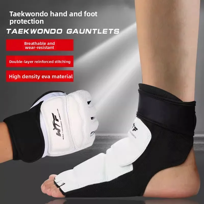 Taekwondo Half Finger Hand Instep Guards Combo Protective Gear For Adult Kids Training Competition