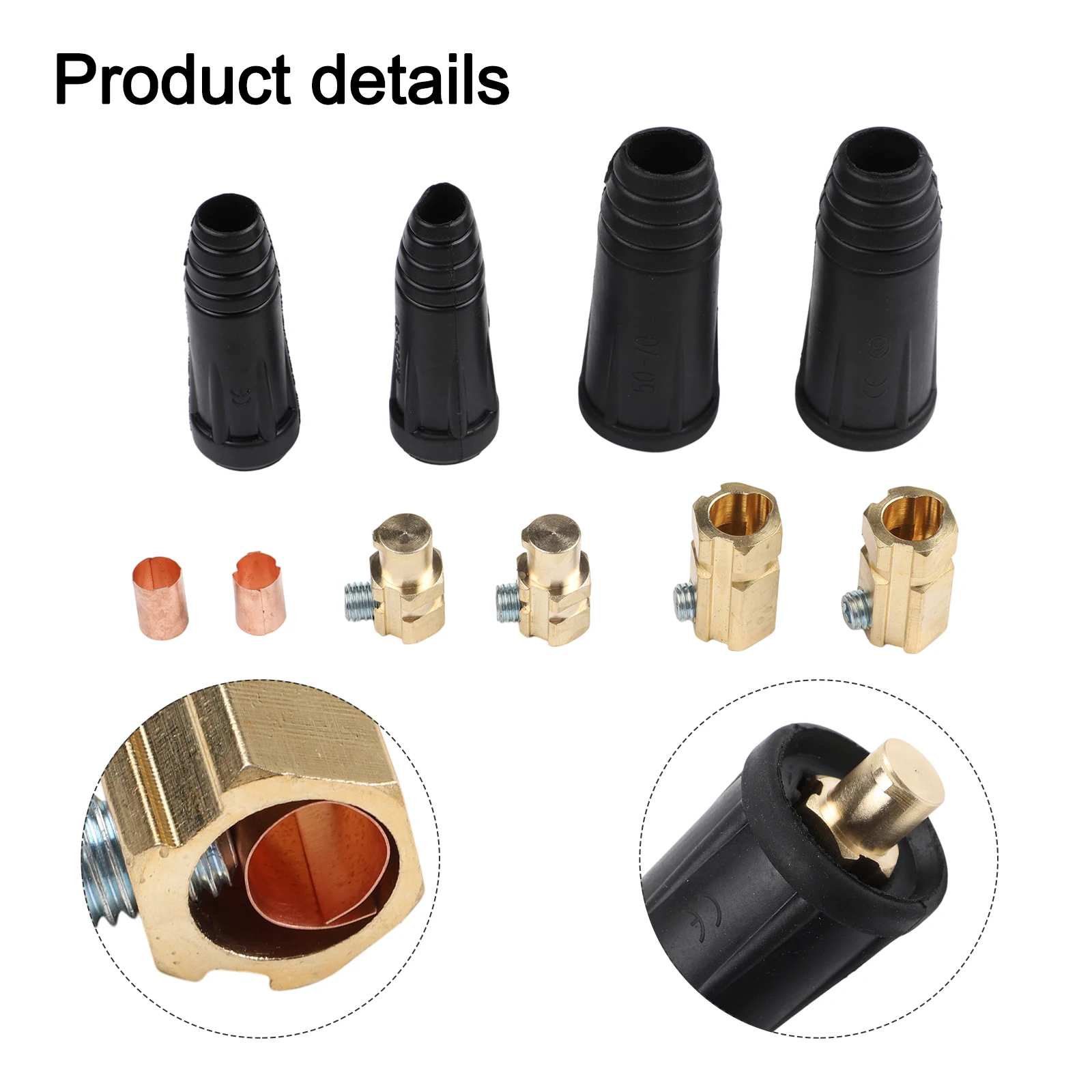 2 Pieces TIG Welding Cable Panel Connectors DKJ35-50 315A Quick Fitting Male Female for Secure and Stable Welding Operations