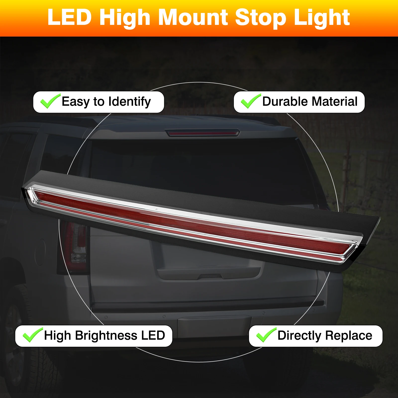 

22783103 22803028 923-117 Автомобильный 3-й третий стоп-сигнал для GMC Yukon XL Cadillac Escalade ESV 2015 2016 2017 2018 2019 2020