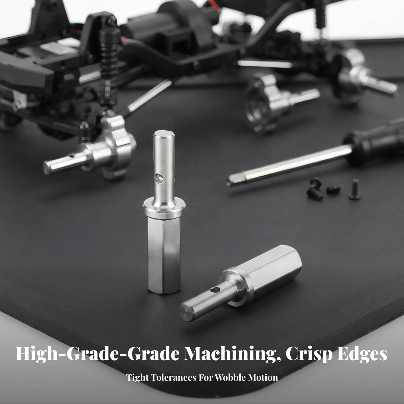 Industrial Axle RC Car Replacement Metal for WPL C24 B16 1/16 Scale Truck Axle Drivetrain Repair Parts Sturdy