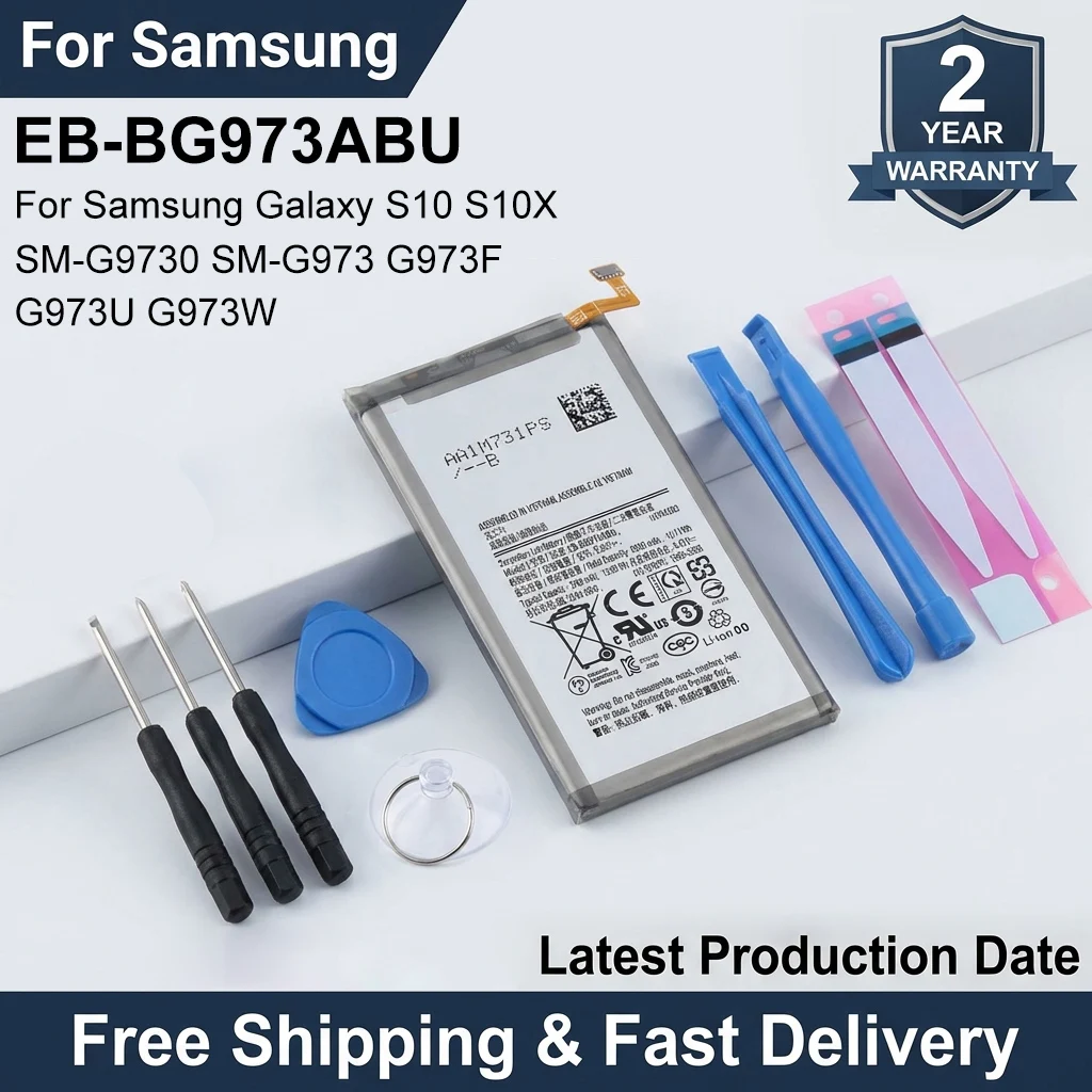 3400mAh High Capacity Replacement Battery For Samsung Galaxy S10 S10X SM-G9730 SM-G973F SM-G973U EB-BG973ABU Phone Batteries