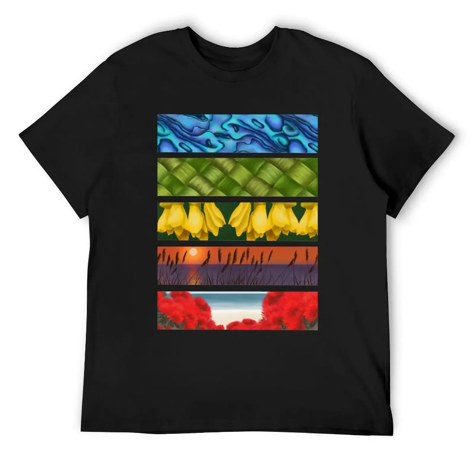 Kiwiana Rainbow T-Shirt tees man t shirt fruit of the loom mens t shirts