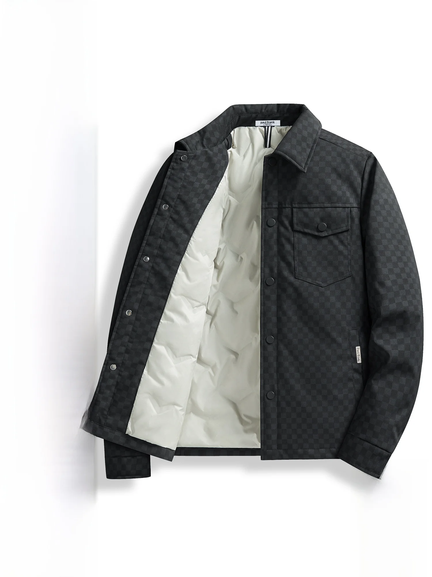 

Мужская легкая теплая зимняя рабочая куртка Paul Frank с фланелевым воротником и принтом обезьян, повседневная, с узором