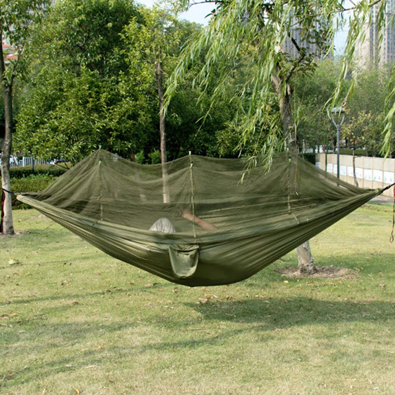 LohasCampings Lightweight Anti-Mosquito Camping Hammock 210T Ripstop Nylon Ultralight for Camping & Backpacking
