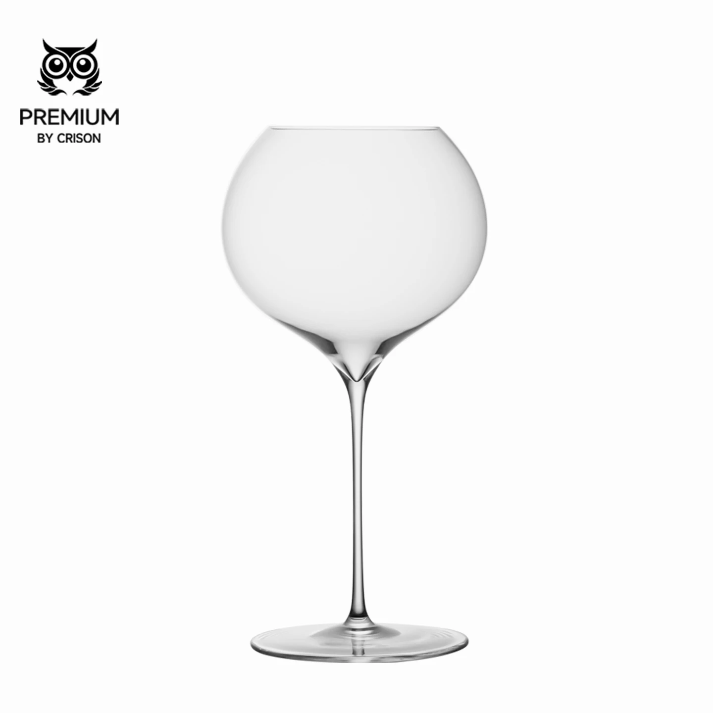CRISON High-End Series Lead-Free Crystal Glass, Round Red Wine Glass, Restaurant, Bar, Wedding Matching Supplies