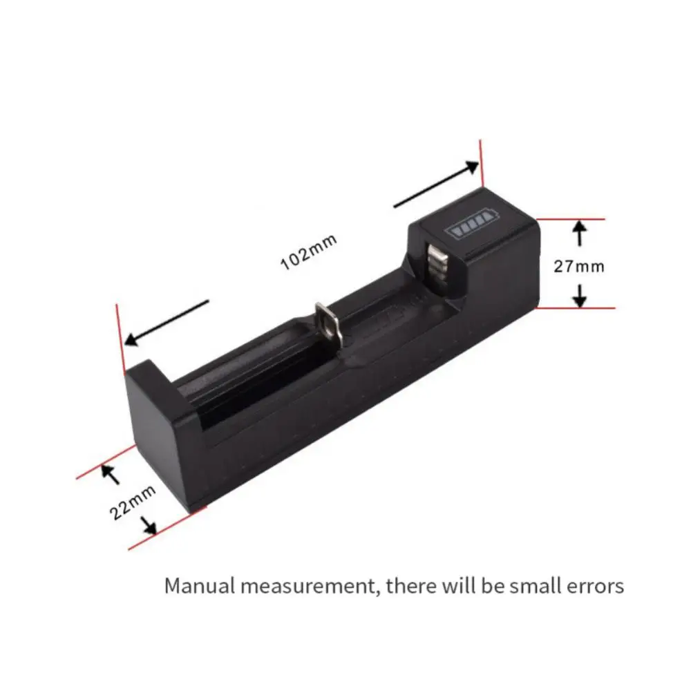 Ladegerät 18650 USB 1 Steckplatz Universal Smart Schnell ladegerät wiederauf lad bares Lithium-Ladegerät für 14500 16340 26650 18500