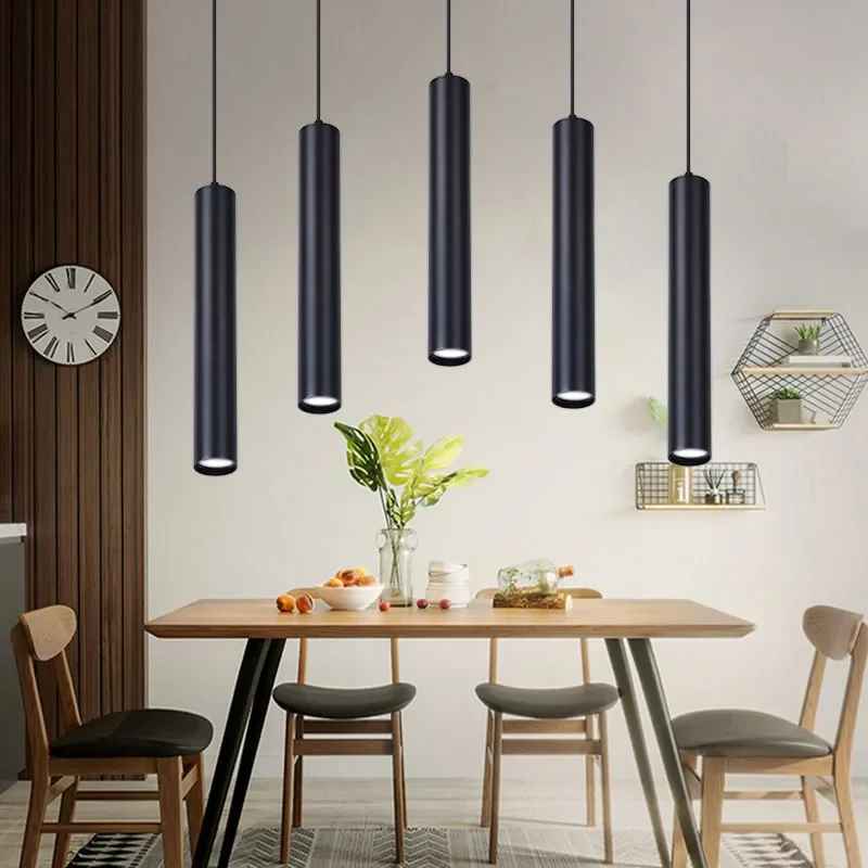 

Ceiling Pendant Led Lamp Vintage Light Modern Hanglampen Nordic Long Tube LED Hanging Home Kitchen Chandelier Lighting Fixture