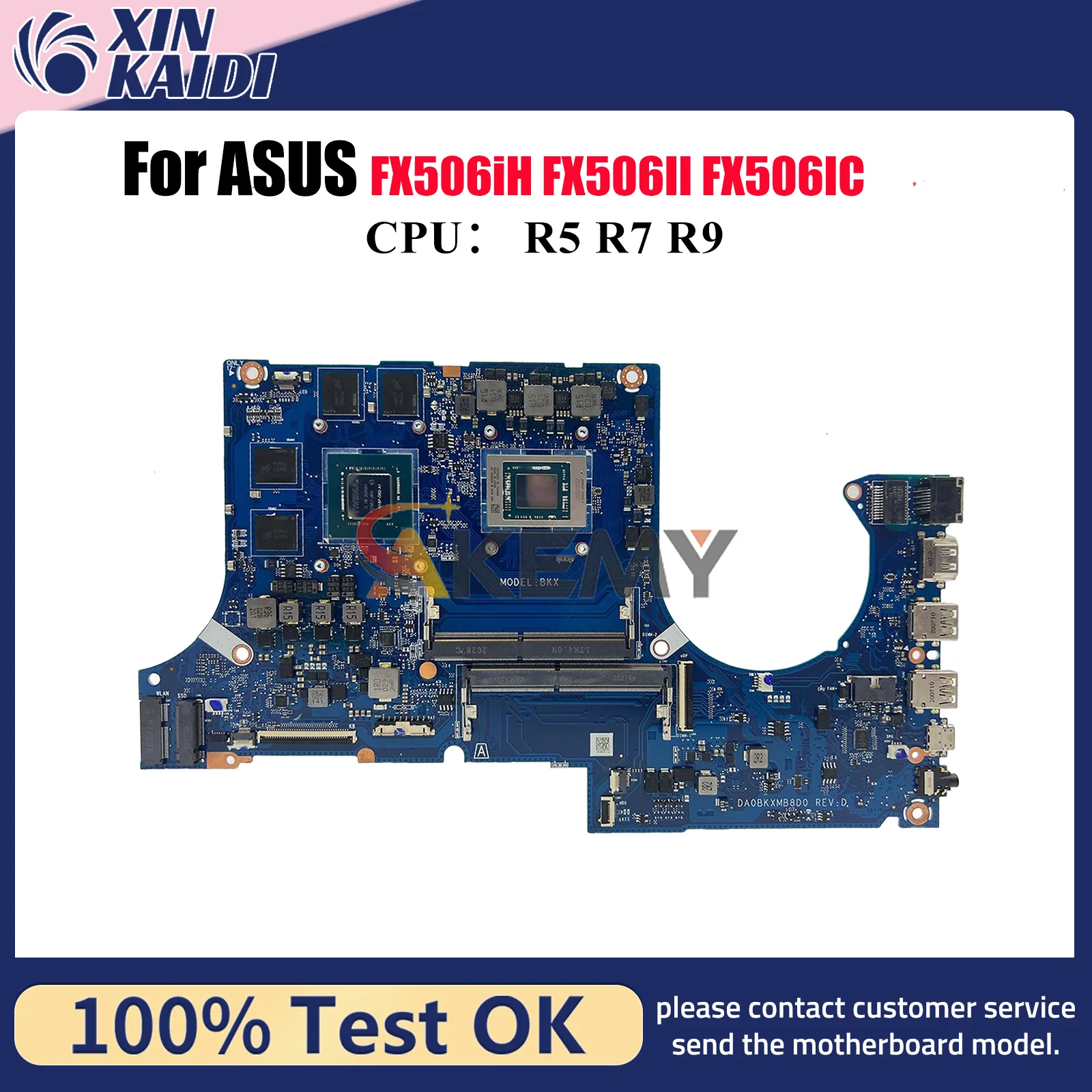 

DA0BKXMB8D0 Материнская плата для ноутбука ASUS TUF Gaming FA506I FX506iH FX506II FX506IC Материнская плата для ноутбука с процессором R5 R7 R9 tests ОК