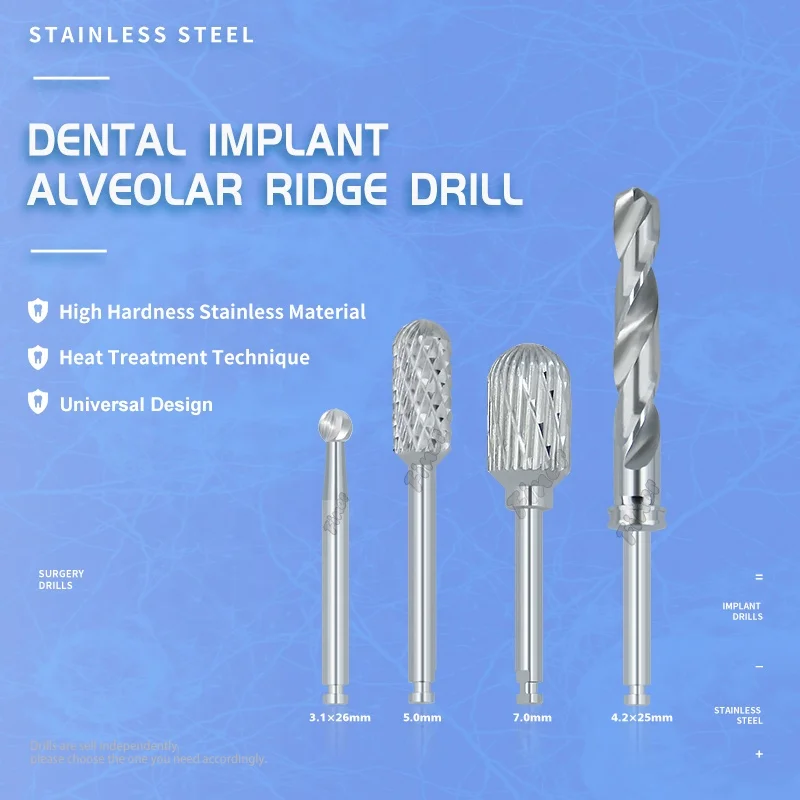 Universal design den tal impla nt alveolar ridge drill den tal impla nt surgical drill