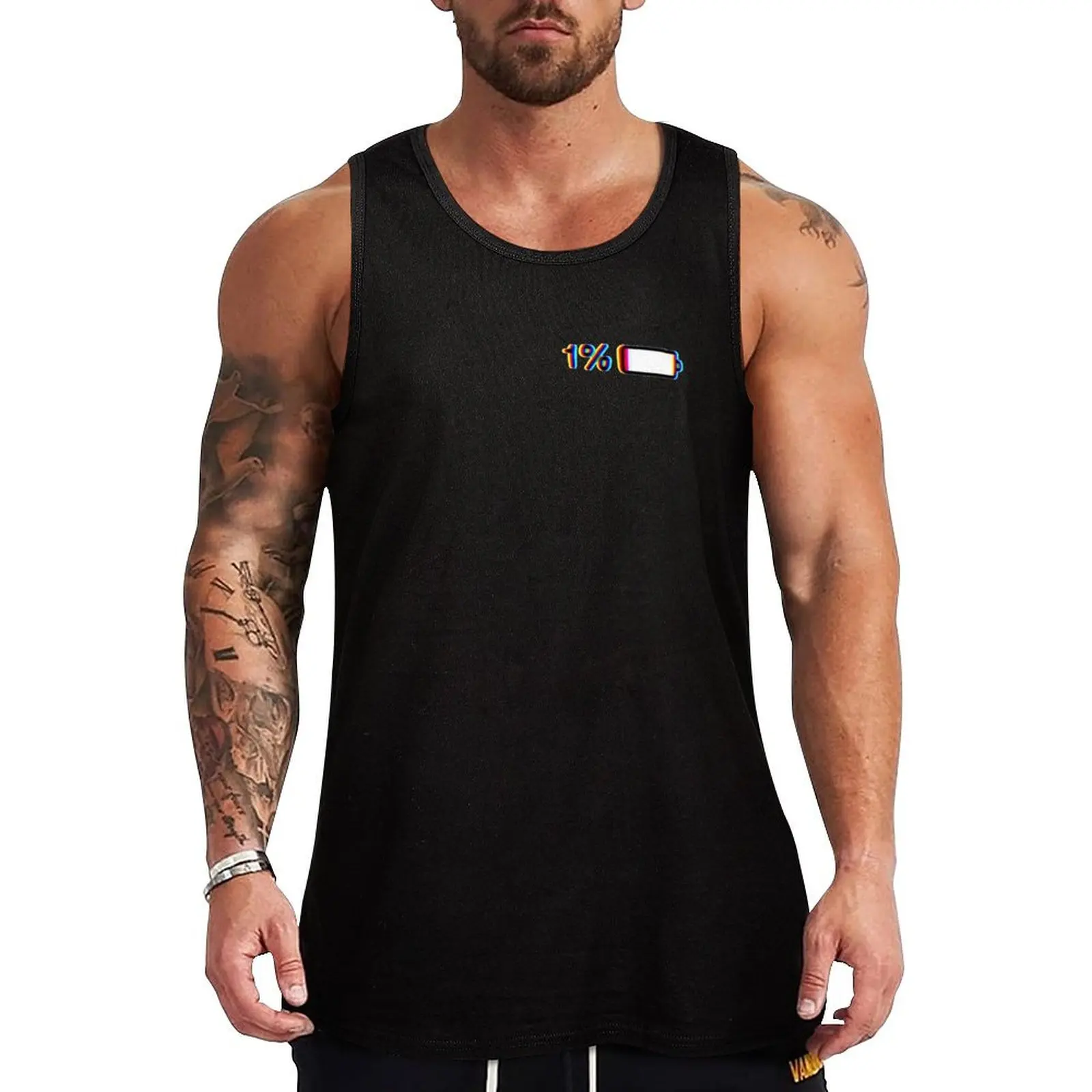 Low Battery Tank Top Men sleeveless tee t-shirts man gym accessories man