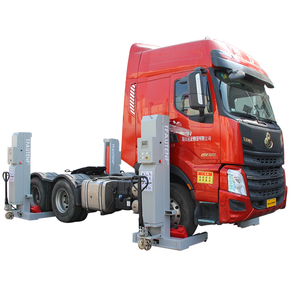 TFAUTENF 30T Four Post Mobile Column Truck Lift Wireless hydraulic lift for truck vehicle equipment