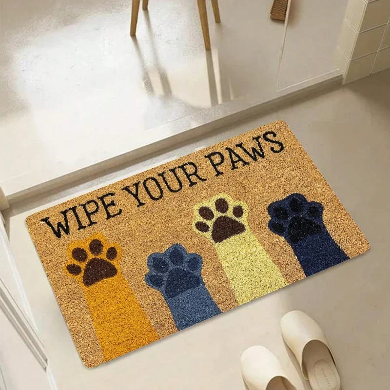 Cat Paw Print Doormat Kitchen Rug Absorbent Floor Mat For Household Decorative Welcome Entrance Door Mats Washable Home Carpets