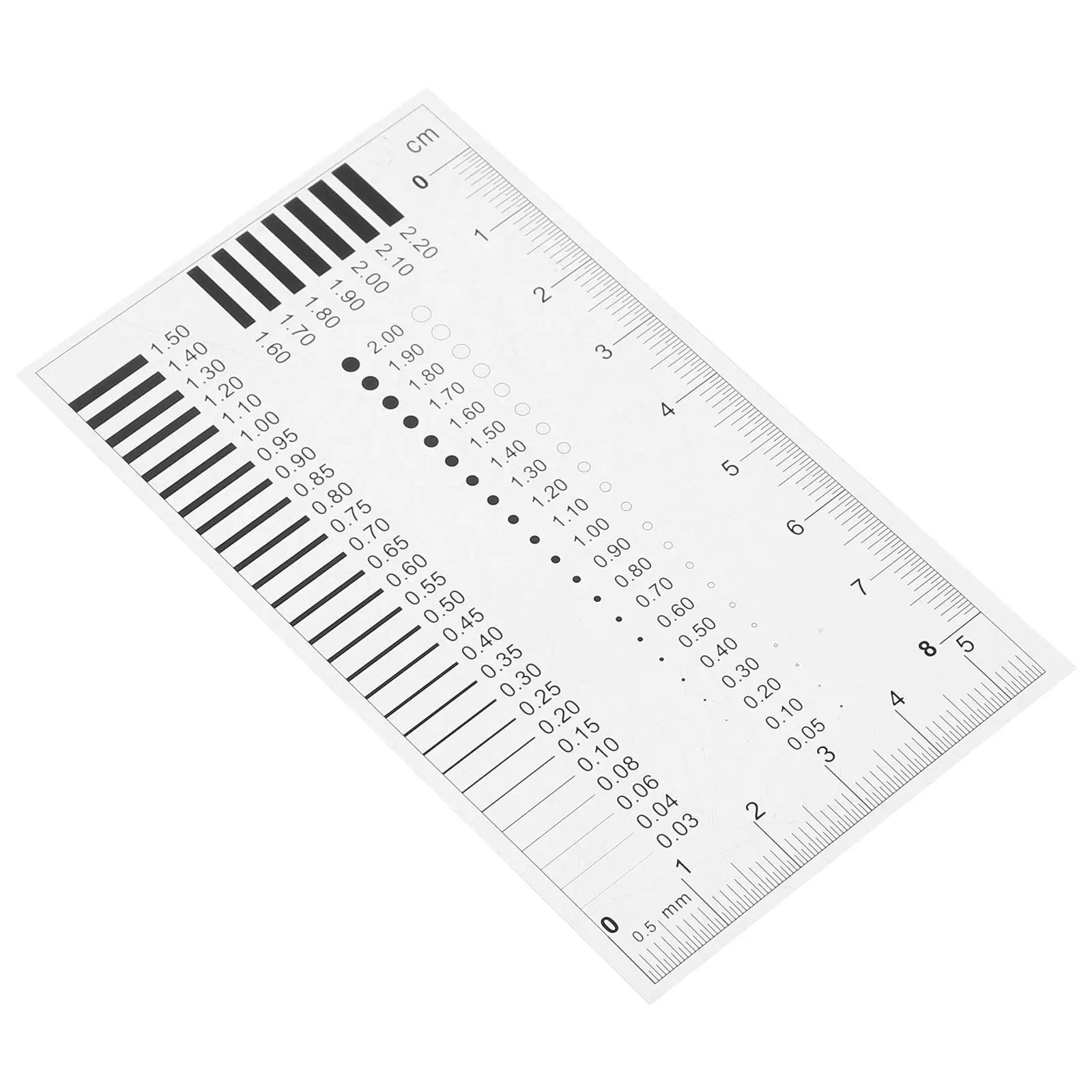 

Chest Card Gauge Transparent Film Ruler High Precision Crack Width Diameter Line Width Defects Measuring Inspection Tool
