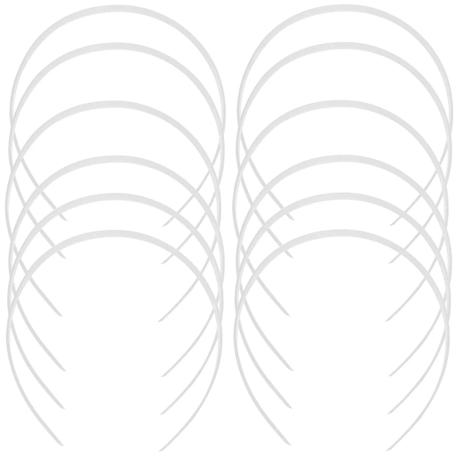 

Набор из 12 однотонных пластиковых резинок для волос для творчества, подходит для макияжа, умывания, нанесения масок и ежедневного использования