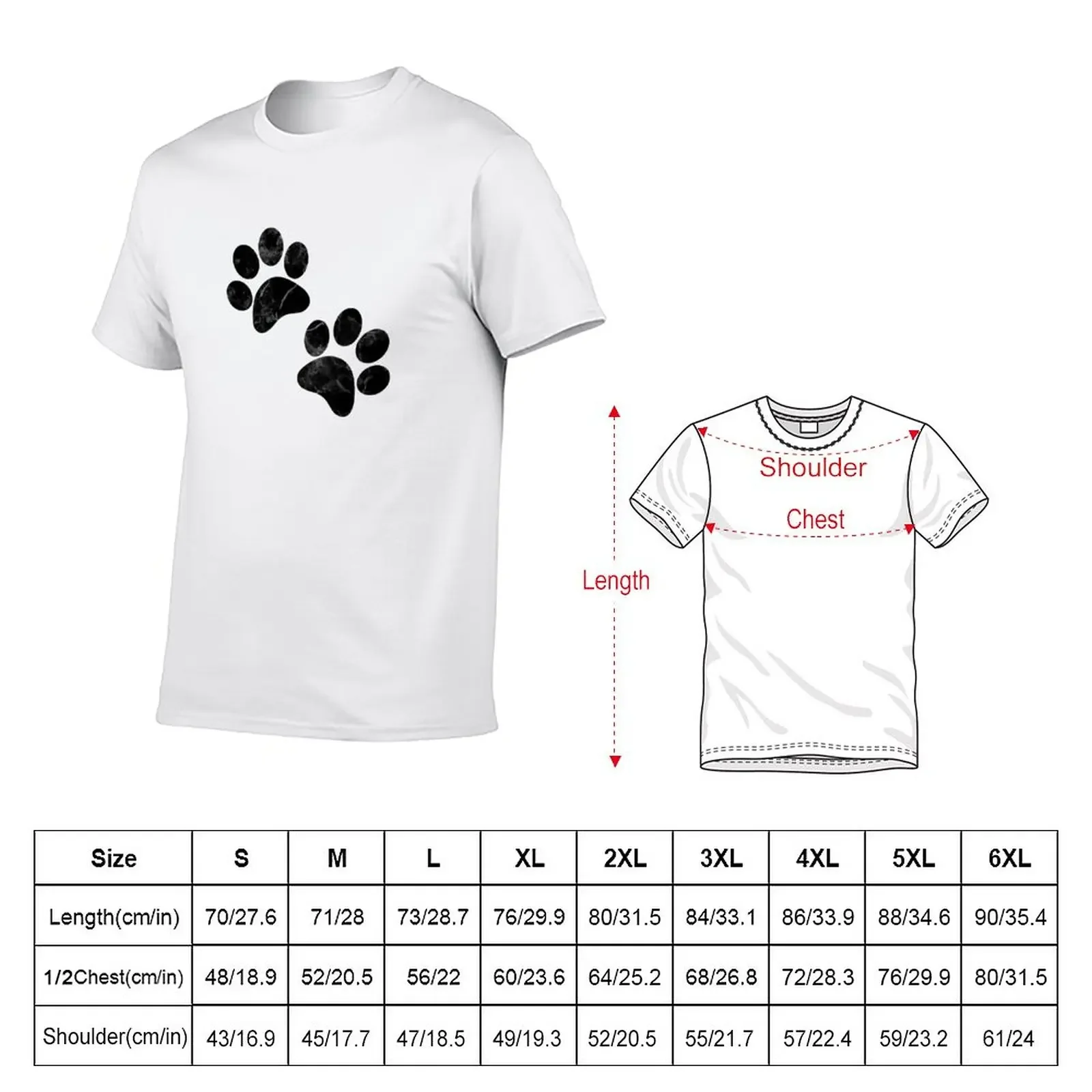 New Black Marble Paws T-Shirt animal prinfor boys oversized blue archive kawaii clothes heavyweight t shirts for men